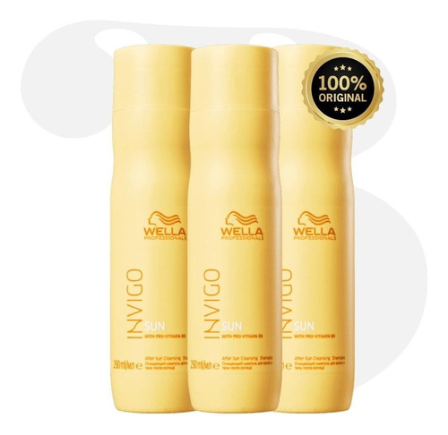 Kit Wella Invigo Sun - Shampoo 3 X 250ml (3 Pdts)