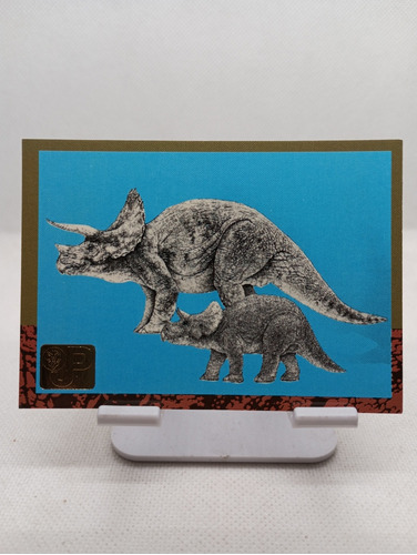 Tarjeta Topps Jurassic Park # 81 Triceratops The Art Of Cras