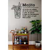 Viniles Decorativos Para Pared Modernos Ron Receta Mojito 