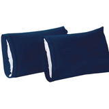 Par Fundas Almohada Microfibra Estandar Marino Concord Color Azul Liso