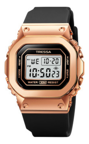 Reloj De Hombre Tressa Ginny Digital Con Luz Sumergibles 30m