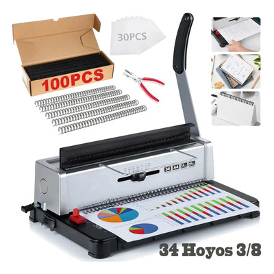 Engargoladora 100 Metal Arillos 34 Hoyos 3\u002F8 Engargoladora | Envío gratis