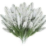 Ramas De Pino Nevado Artificial 24u Realistas 25cm