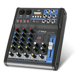 Pyle Professional Audio Mixer Tarjeta De Sonido Consola Sist