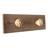 Cabideiro 20x7cm Mdf Pendurador Pinus Bolinha