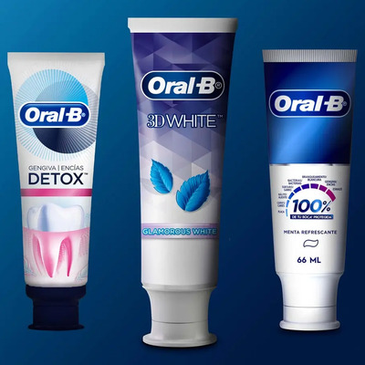 Pasta de Dientes, Oral B, 3D White Blanqueador Avanzado con Flúor, 120 ml | MercadoLibre