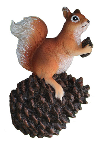 Pingente De Simulação De Decoração Squirrel Pine Cone