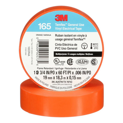 Cinta Aislante Electrica 3m Temflex 165 Pvc Naranja Paq10pz | Envío gratis