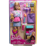 Barbie Set Malibu Hnk95 Estilista Accesorios Original Mattel