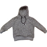 Sudadera Afelpada Con Gorro Calientita Gris Nevado Infantil