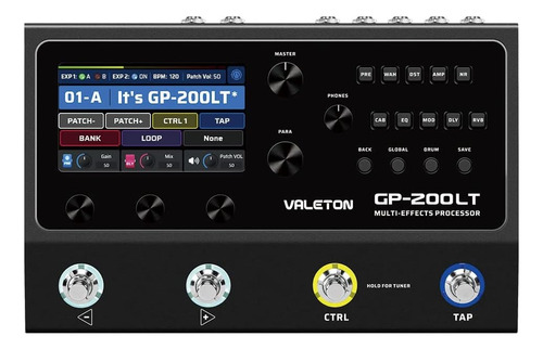 Pedalera Valeton Gp-200lt Multiefectos Processor Guitarra Ba