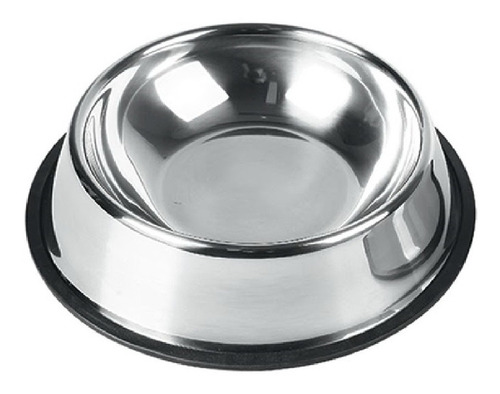 Comedouro Bebedouro Inox 800 Ml Base Borracha Gão Gato