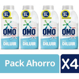 Detergente Liquido Para Diluir Omo 500ml Rinde 3lts Pack X4