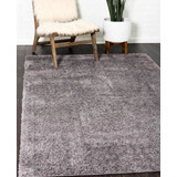 Alfombra Pelo Largo Soft Shaggy 100x150 Gris Kreatex