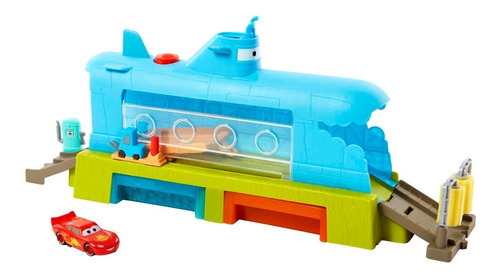 Mattel Juguete Lavado De Coche Submarino, Auto Disney Pixar Color Celeste