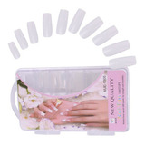 100 Tips Unhas Bailarina Postiças Acrigel Profissional Gel Cor Natural