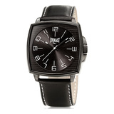 Relógio Masculino Everlast Pulseira Couro Preto E210