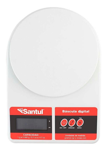 Báscula De Cocina Digital Santul 5927 Pesa Hasta 5kg