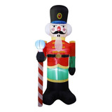 2.4m Navidad Inflable Nuez Soldado Decoraciones