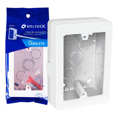 Caja Para Canaleta 3'' X 5'', Blanca, Volteck 40141 Color Blanco | MercadoLibre