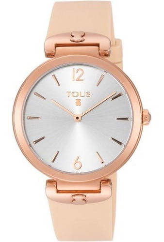 Reloj Tous S-mesh Acero Ip Rosado Con Correa Silicona Nude