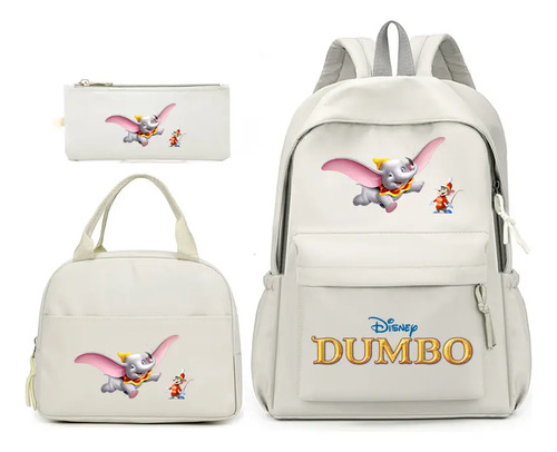 Set De 3 Mochilas Disney Dumbo Con Bolsa De Almuerzo Para Adolescentes
