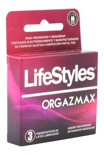 Preservativos Lifestyles Orgazmax 3 Unidades