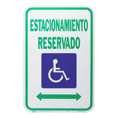 Letrero Para Pared Estacionamiento Reservado Hyko Aluminio 4 Semi Brillante