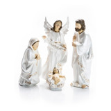 Natividade Presépio 30cm Em Branco (gesso Crú)