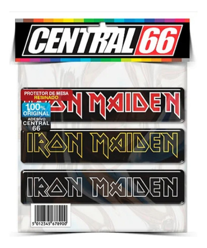 Adesivo Autocolante Faixa Iron Maiden Rock 10cm Resinado