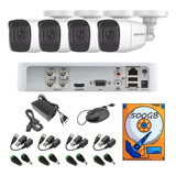 Kit Circuito Cerrado 4 1080p Epcom Audio Metal Baluns 500gb