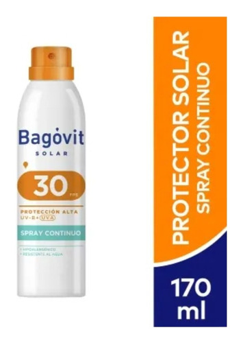 Protector Solar Bagovit Solar Fps30 Spray Continuo X170ml