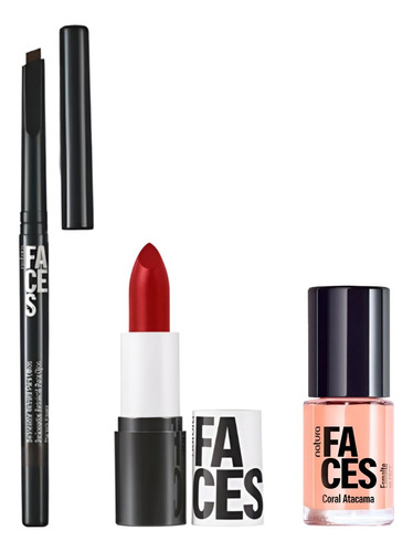 Kit Mixto Faces Delineador+ Esmalte +labial Femenino