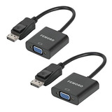 Displayport A Vga Adaptador 2-pack Conversor Femoro Dp A Vga