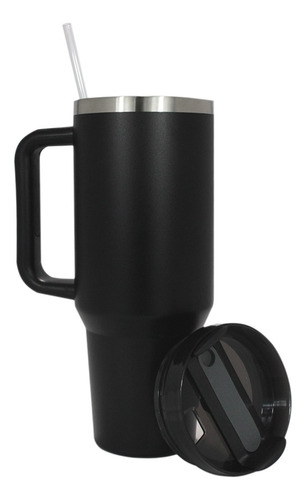 Termo 40 Oz Acero Inoxidable Tapa Popote Doble Pared Taza