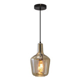 Lámpara Colgante Decorativa Vidrio Ámbar E27 60w 1 Luz