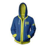 1 Fallout 4 Vault 111 Sudadera Cosplay Traje Amarillo Azul