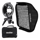 Soft Box 80x80 Com Grid Godox Dobrável Para Flash Speedlite