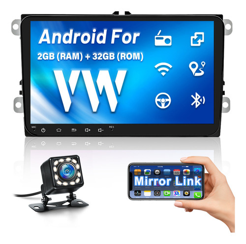 Estéreo Android 9.1 2+32g Para Vw Jetta Passat Vento