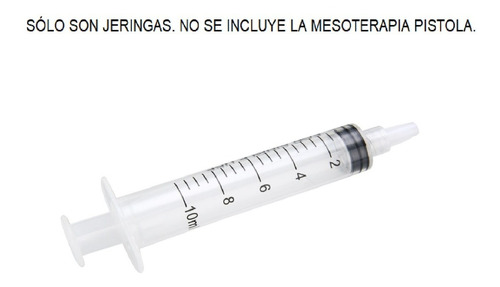Mesoterapia Pistola Inyección Jeringa 10ml Repuesto X 10