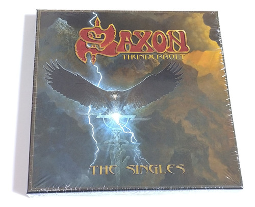 Box 5 Lps 7  Saxon - Thunderbolt The Singles Lacrado Inglês