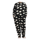 Pijama Invierno Polar Mujer Bolsillos Abrigado Talle Grande