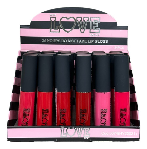 Labial Liquido 24hs Love Crazy X24 Unidades