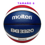 Molten B6g3320 No 6 Balón Colores Basquetbol Piel Sintética Color Rojo - Azul