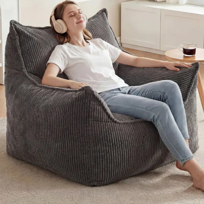 Puff sillones con Memory Foam Moderno y Ergonómico tipo puff relleno para Sala Gris | Meses sin interés