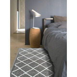 Alfombra Gris Nordica Rombos 57x90cm Kreatex