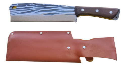 Cuchillo Profesional Carnicero De 35cm  Con Funda De Cuero 