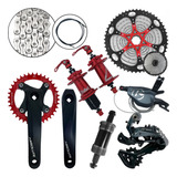 Kit Grupo Mtb Câmbio Trocador 12v Cubo Barulhento K7 11x52d