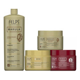 Felps Kit Shampoo Marula 1l + Cronograma Capilar + Brinde