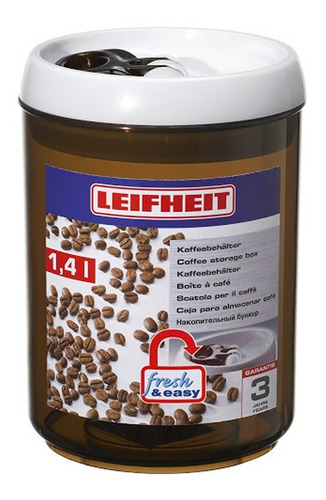 Frasco Hermético Leifheit Apilable 1.4 L Café Tienda Pepino